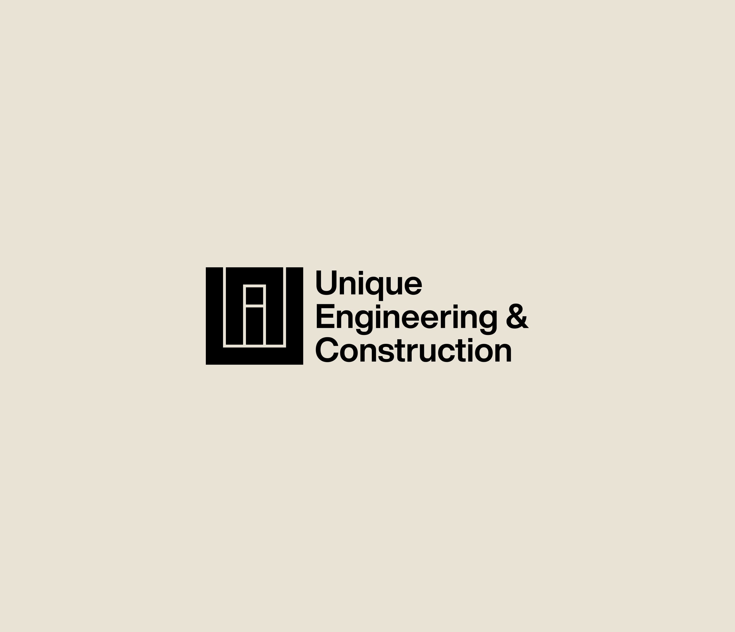 The Unique Engineering & Constructions logo on paper